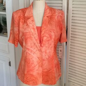 NWT Vintage 80s Tank and Jacket Set Made In USA XL